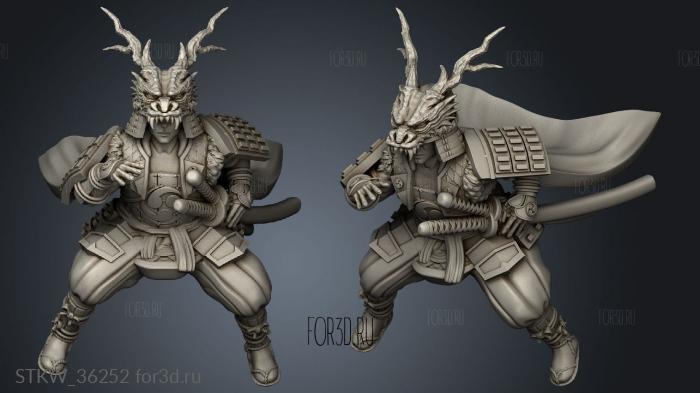 Japanese Great Guard on Kirin stl model for CNC