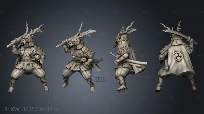 Japanese Great Guard on Kirin stl model for CNC