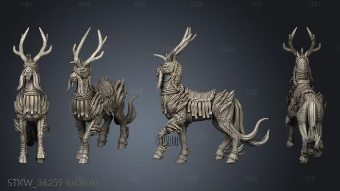 Japanese Great Guard on Kirin 3d stl модель для ЧПУ