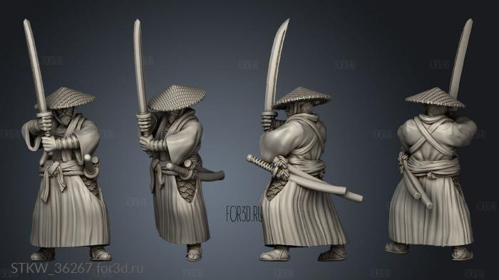 japanese ronin stl model for CNC