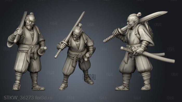 japanese ronin stl model for CNC