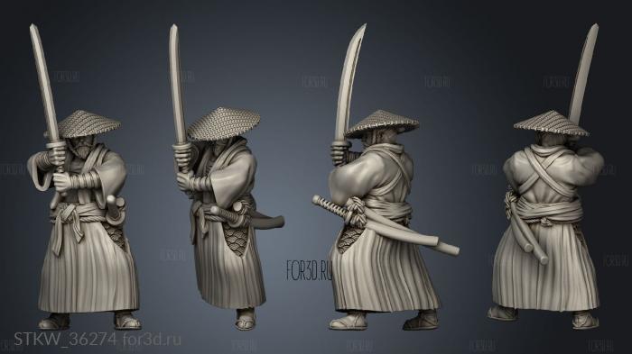 japanese ronin stl model for CNC