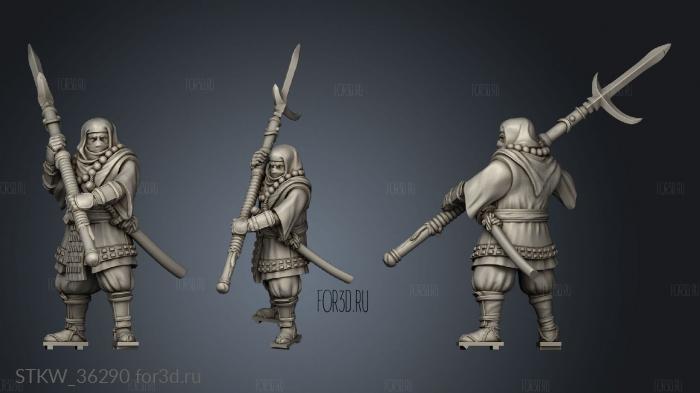 Japanese Sohei Monk Speen 3d stl модель для ЧПУ