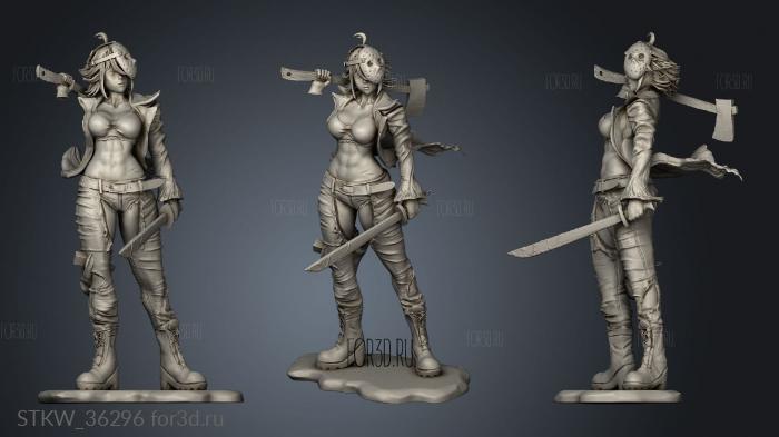 Jason Female stl model for CNC