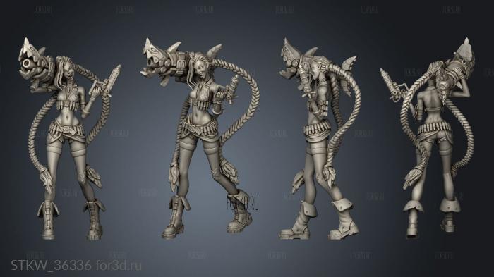 Jinx League Legends insane stl model for CNC