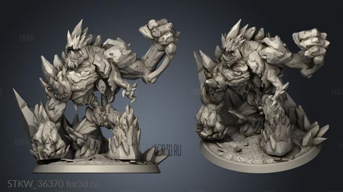 Crystal Golem stl model for CNC