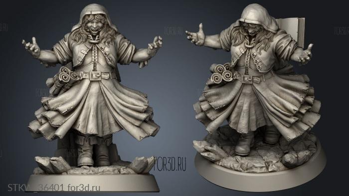 Warlock Base stl model for CNC