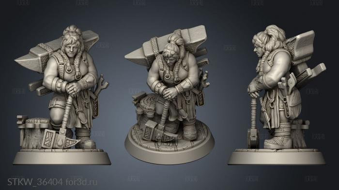 Adamantine Blacksmith stl model for CNC