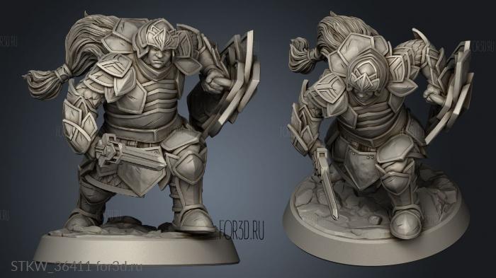 Adamantine Knight stl model for CNC