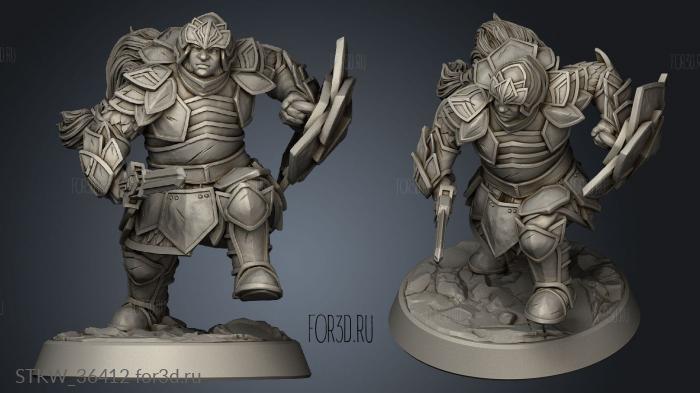 Adamantine Knight stl model for CNC