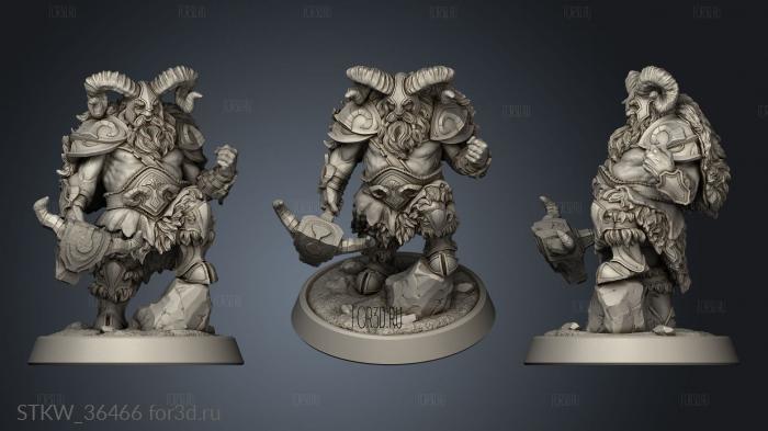 Weregoat Humanoid stl model for CNC