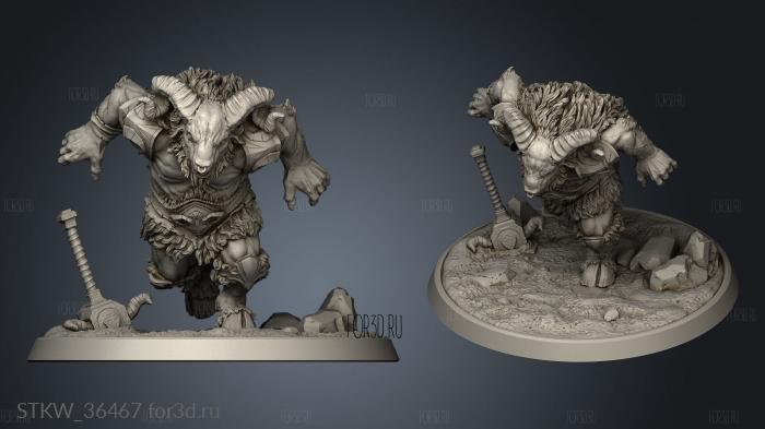 Weregoat Hybrid stl model for CNC