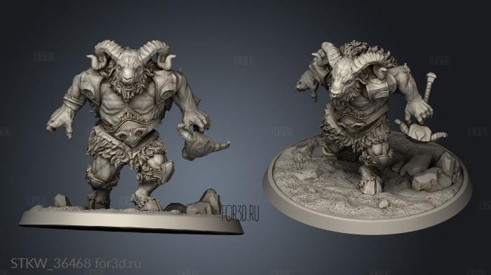 Weregoat Hybrid stl model for CNC