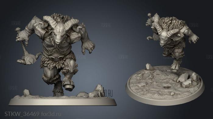 Weregoat Hybrid stl model for CNC