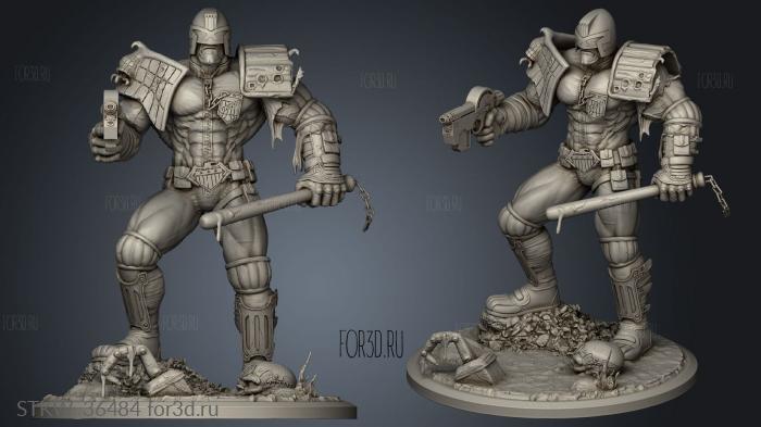 Judge Dredd stl model for CNC