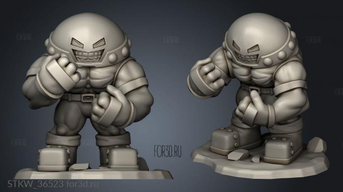 Juggernaut Chibi stl model for CNC