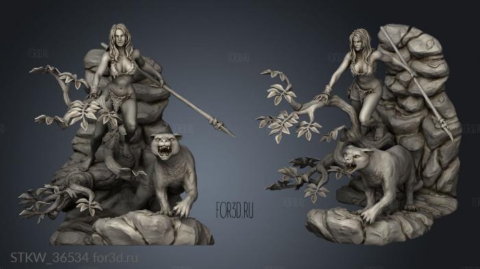 Jungle Queen Commission 3d stl модель для ЧПУ