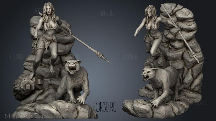 Jungle Queen Wall 3d stl модель для ЧПУ