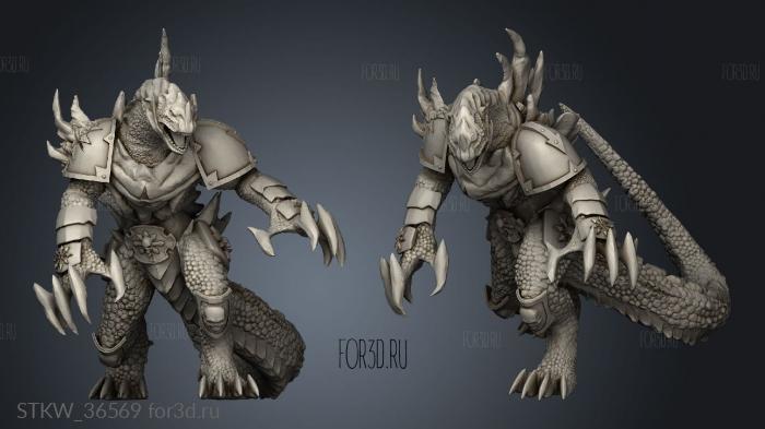 Kaiju Alpharius sobek The Thousandth Son Seperated faces croco 3d stl модель для ЧПУ