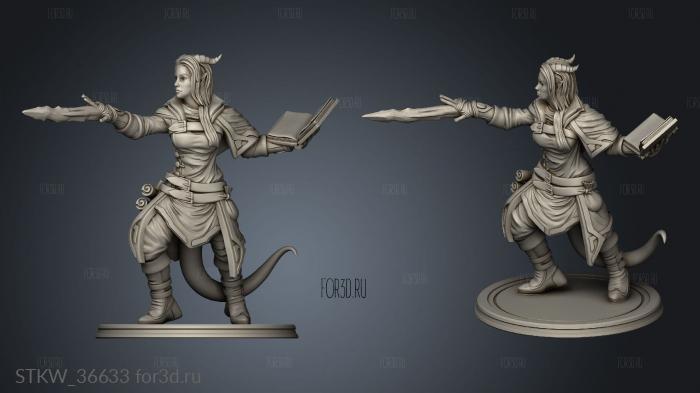 Karthis Tiefling Spellcaster stl model for CNC