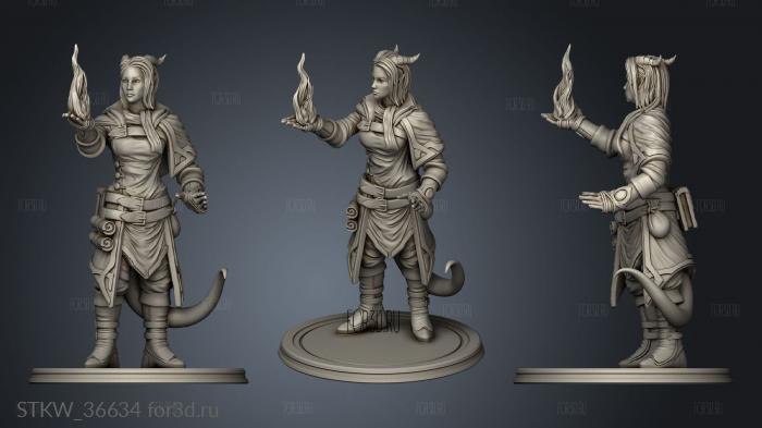 Karthis Tiefling Spellcaster 3d stl модель для ЧПУ