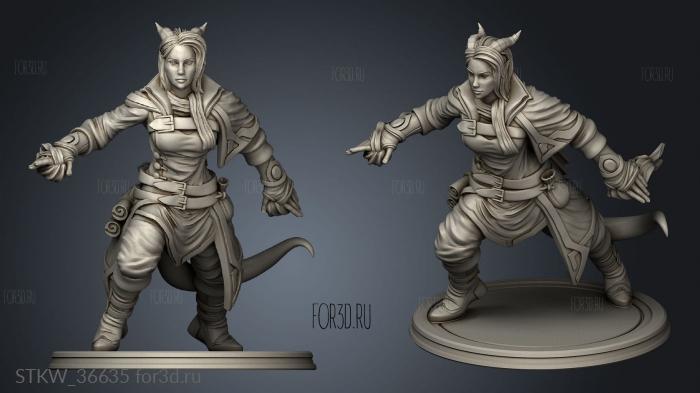 Karthis Tiefling Spellcaster stl model for CNC