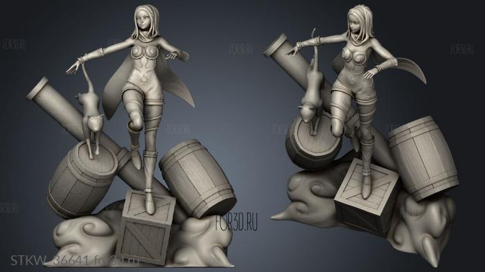 Kat Gravity Rush stl model for CNC