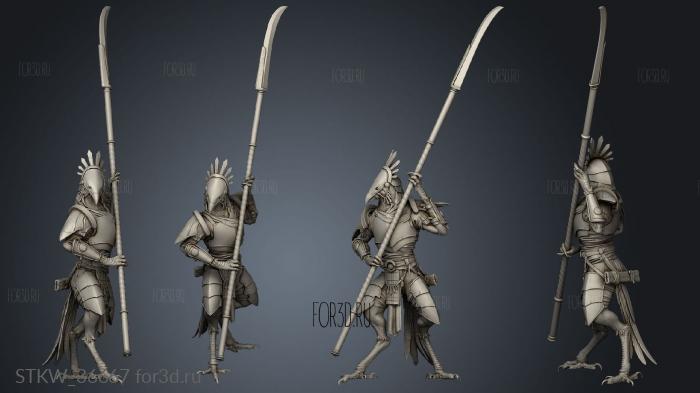 Soldier Naginata Guard 3d stl модель для ЧПУ