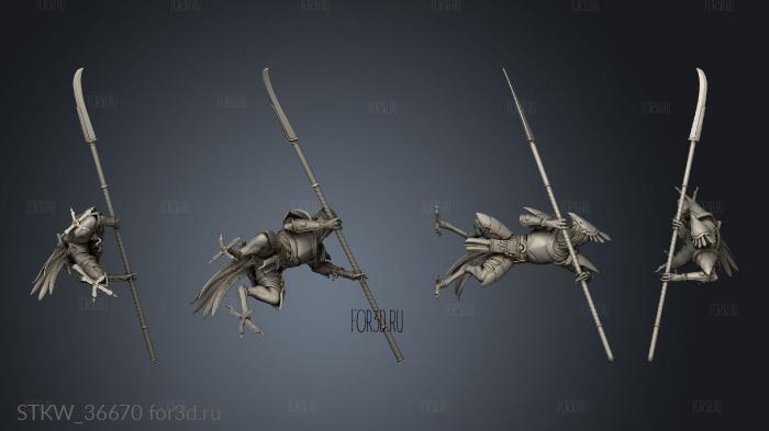 Soldier Naginata Pierce 3d stl модель для ЧПУ