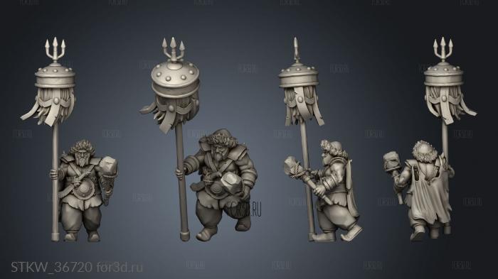 KHAZARIAN WARRIORS WARRIOR BANNERMAN 3d stl модель для ЧПУ