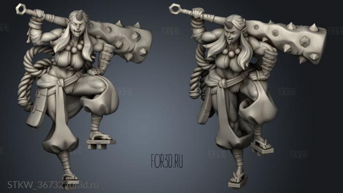 Kijo the Oni barbarian 3d stl модель для ЧПУ