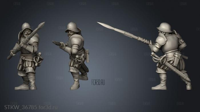 Kingdom Pikemen 3d stl модель для ЧПУ