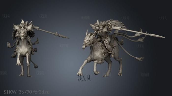 Kingdom Mounted Fell Knight 3d stl модель для ЧПУ