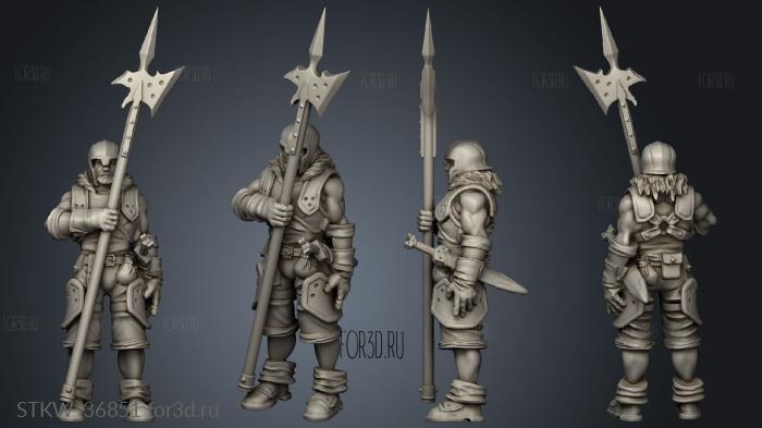 infantry halberdier 3d stl модель для ЧПУ