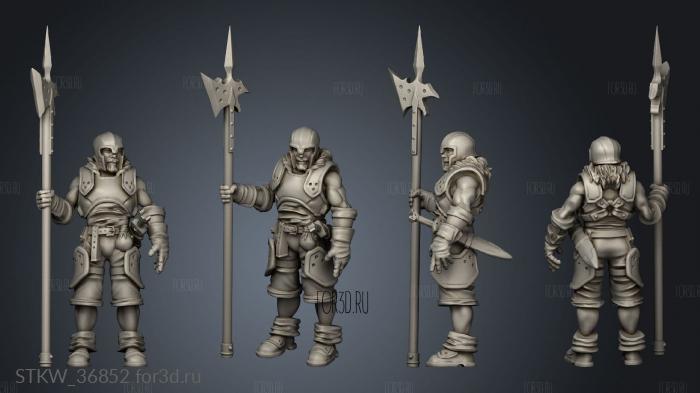 infantry halberdier 3d stl модель для ЧПУ