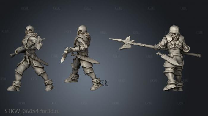 infantry halberdier 3d stl модель для ЧПУ