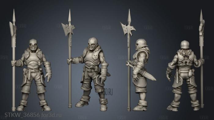 infantry halberdier 3d stl модель для ЧПУ