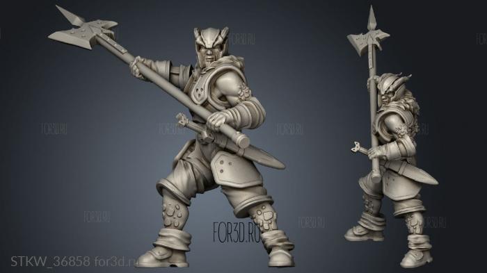 infantry halberdier 3d stl модель для ЧПУ