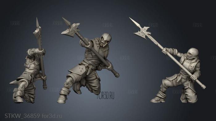 infantry halberdier 3d stl модель для ЧПУ