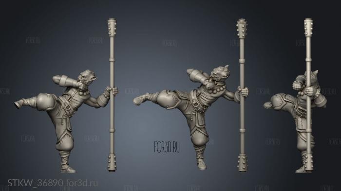 the golden lotus warrior monks monk 3d stl модель для ЧПУ