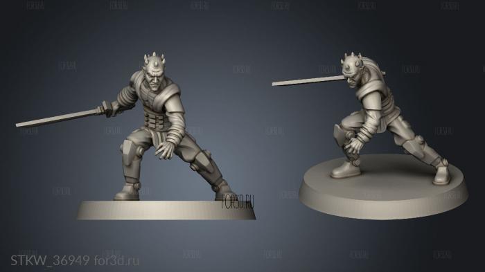 Knight Soul Obi Wan Kenobi VS Darth Maul 3d stl модель для ЧПУ