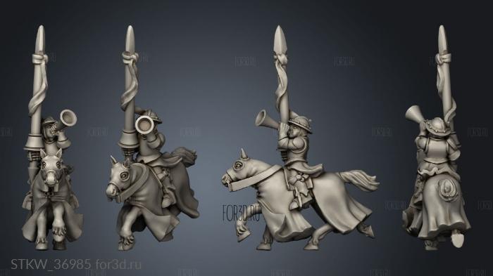 knight with heraldry musician 3d stl модель для ЧПУ