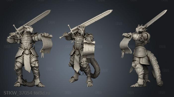 Dragonborn Knight stl model for CNC