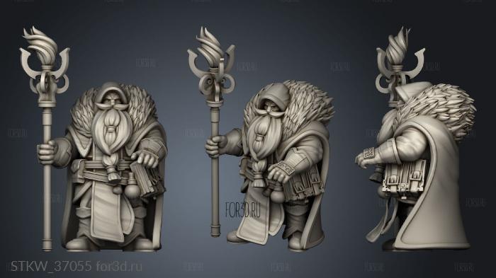 Dwarf Wizard stl model for CNC