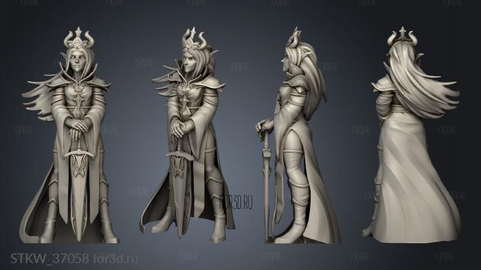 Elf Queen stl model for CNC