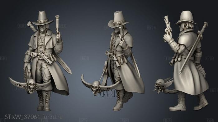 Human Witch Hunter stl model for CNC