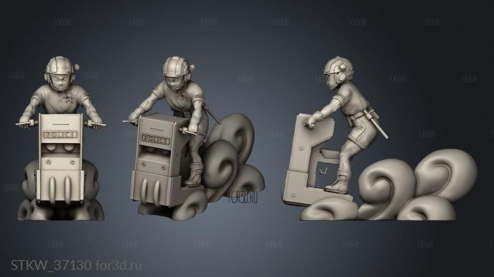Krillin Police Race Dragon Ball stl model for CNC