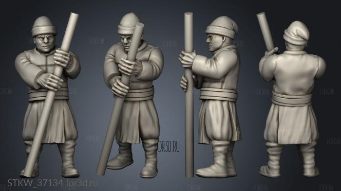 Winter Guard Pole Men stl model for CNC