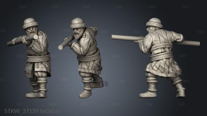 Winter Guard Pole Men stl model for CNC