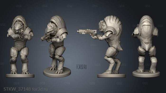 Krogan Mass Effect wrex stl model for CNC